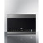 24" wide over-the-range microwave with hood in black and stainless steel