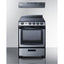 24" wide electric range (REX2451SSRT) and 24" wide convertible range hood (HR24RSS) shipped together