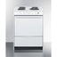 24" wide slide-in style electric coil top range in white with oven window