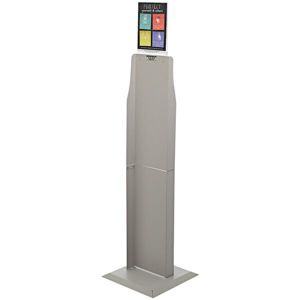 Dual-Sided Floor Stand w/Vertical Sign Holder Quartz Beige Main image
