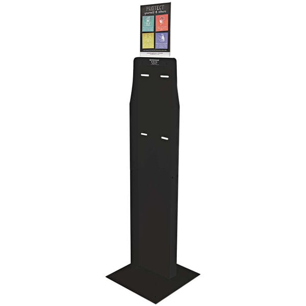 Dual-Sided Floor Stand w/Vertical Sign Holder Black