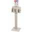 Dispenser Mount Locking Station/Vert Sign Quartz Beige Steel