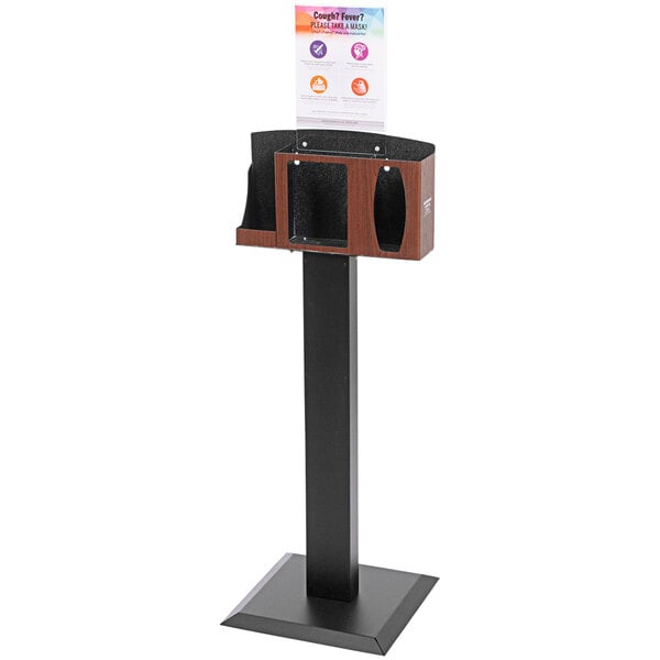 Bottle or Canister Station/Stand/Horz Sign Cherry/Black ABS