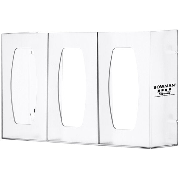 Glove Box Dispenser Triple Divided Inj Mld Frosted Polycarb