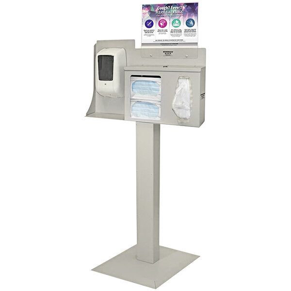 Dispenser Mount Locking Station/Horz Sign Quartz Beige Steel