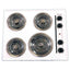 24" wide 220V electric coil top cooktop in white porcelain finish