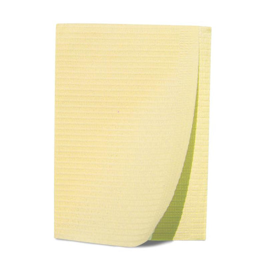 Patient Bibs 13" x 18" 2-Ply, Yellow