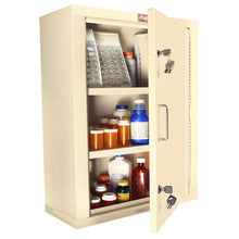 Narcotics Cabinet, X-Large, Single Door, Double Lock, 4 Keys per Lock. 30" H x 24" W x 10" D. Beige Paint. (Replacem