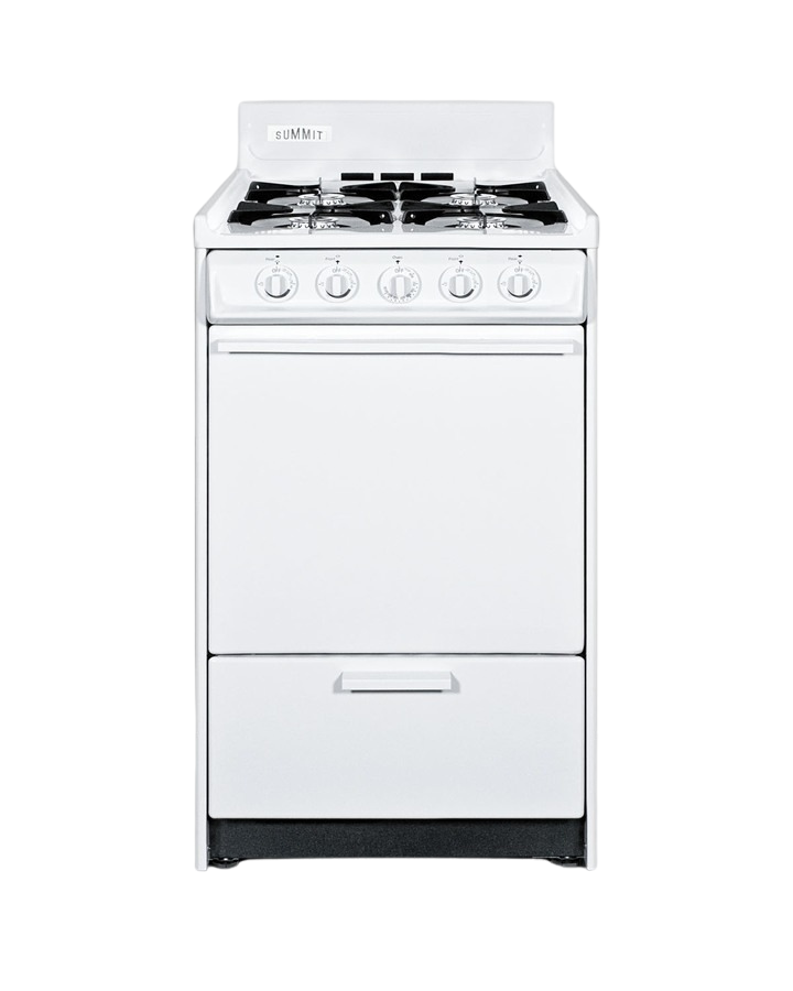 20" wide LP gas range in white with battery-start ignition Secondary image