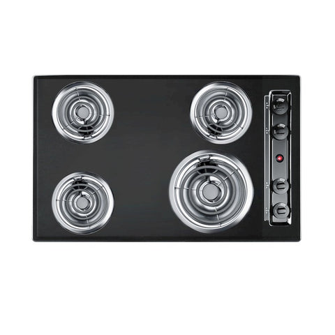 Accucold 30" Wide 4-burner Smooth-top Cooktop in Black