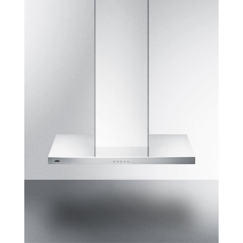 Accucold 30" wide European style convertible wall-mount range hood in stainless steel (Model SEH1530SS)