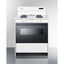 30" wide electric coil top range in white