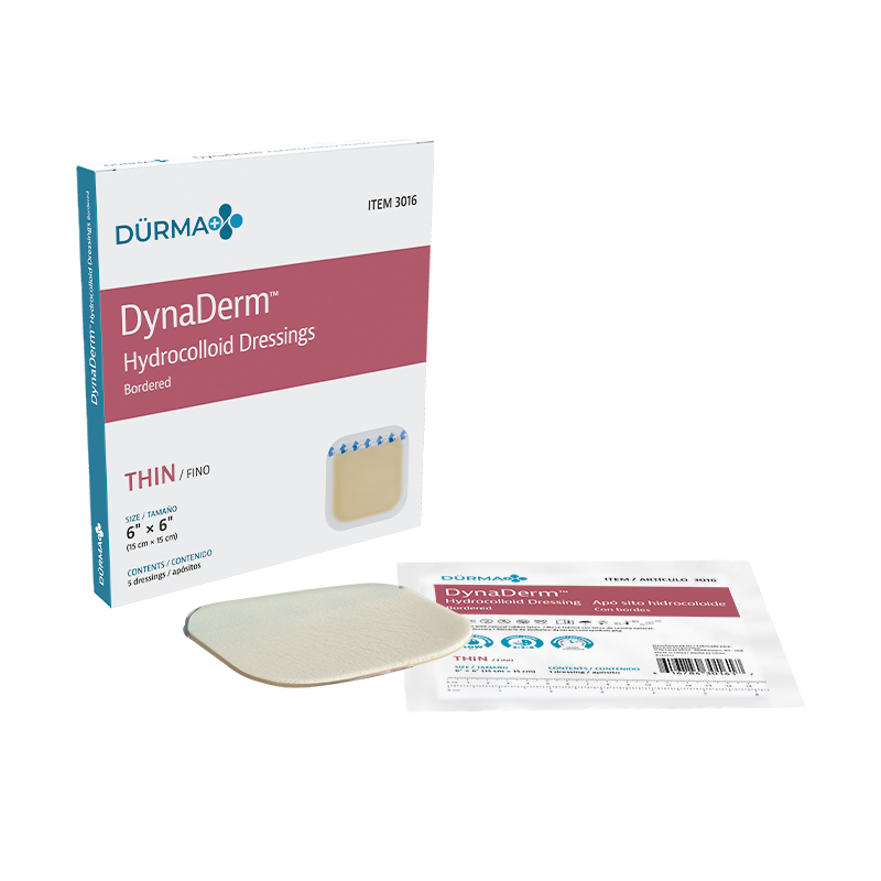 DynaDerm - Hydrocolloid Dressing - Thin 6" x 6"