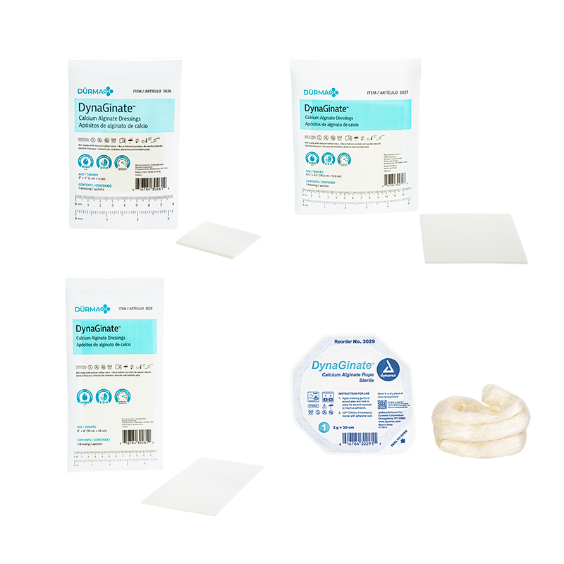 DynaGinate - Calcium Alginate Dressing, 4" x 4" Main image
