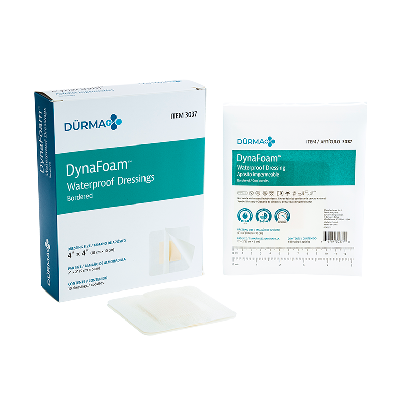 DynaFoam Waterproof Bordered Foam Dressing 4" (3037)