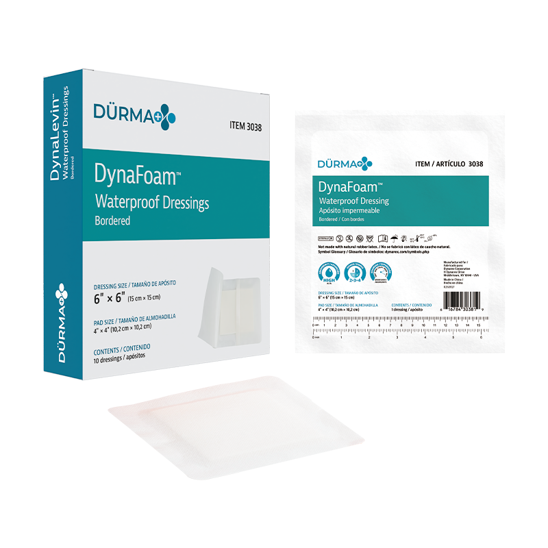 DynaFoam Waterproof Bordered Foam Dressing 6" (3038)