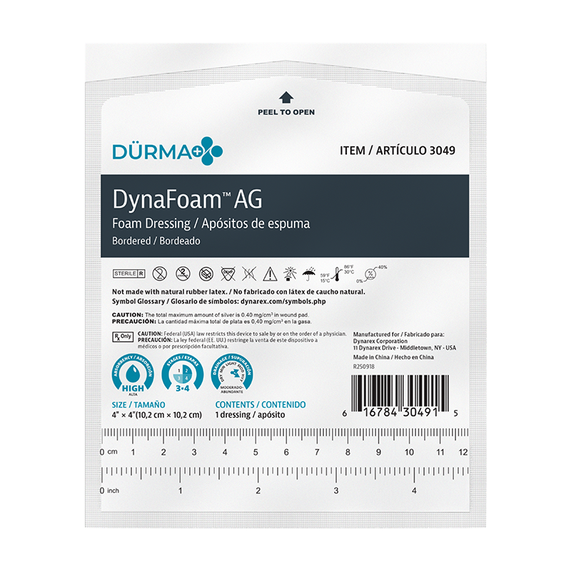 Dynarex DynaFoam AG - Bordered Foam Dressing