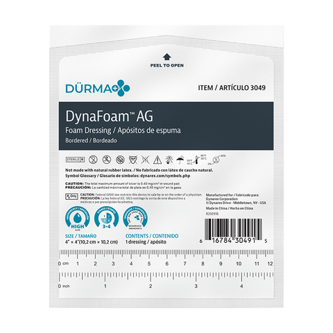 Dynarex DynaFoam AG - Bordered Foam Dressing