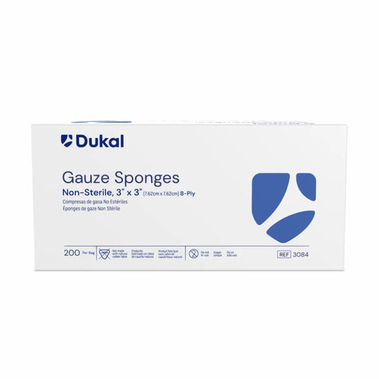 Non-Sterile Gauze Sponges, 8-Ply, 3" x 3"