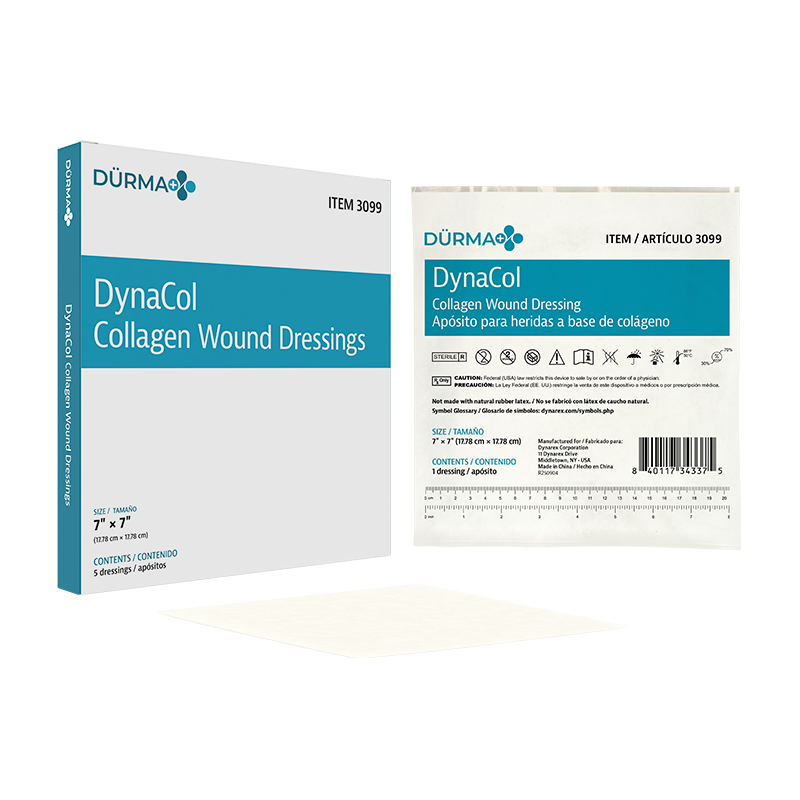 DynaCol Collagen Wound Dressing, 7" x 7"