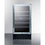 18" wide ADA compliant dual zone wine cellar for built-in or freestanding use, with digital controls, lock, and LED ligh