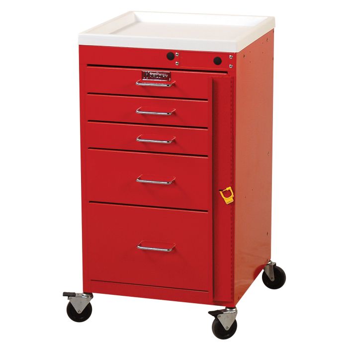 Mini Line 5 Drawer Cart (Short Cabinet) with Breakaway Lock, 100 Breakaway Seals. 3-3", 1-6", 1-9" Drawers.  Accessory P Main image