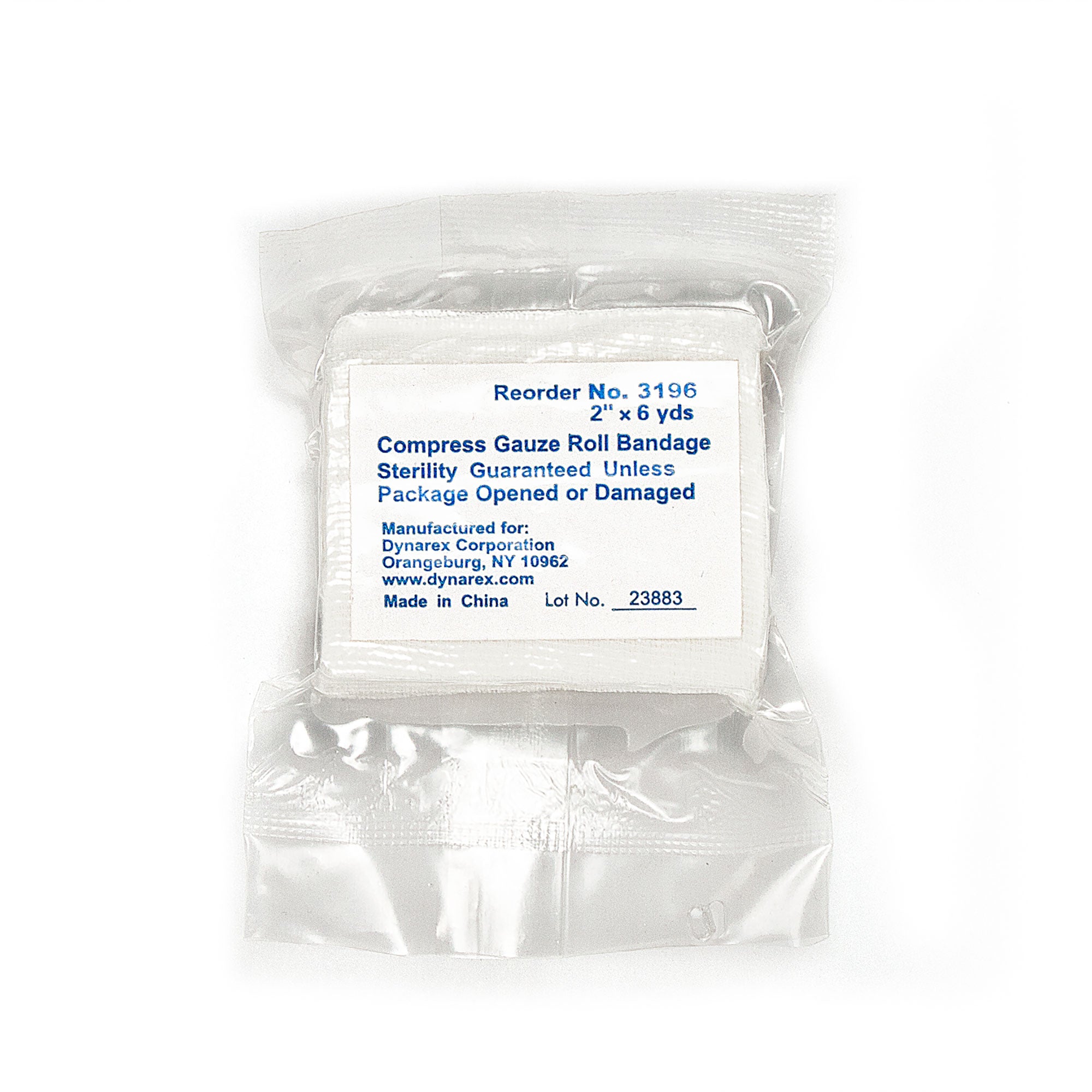 Dynarex Compress Gauze Roll Bandage 2" x 6 yd Main image