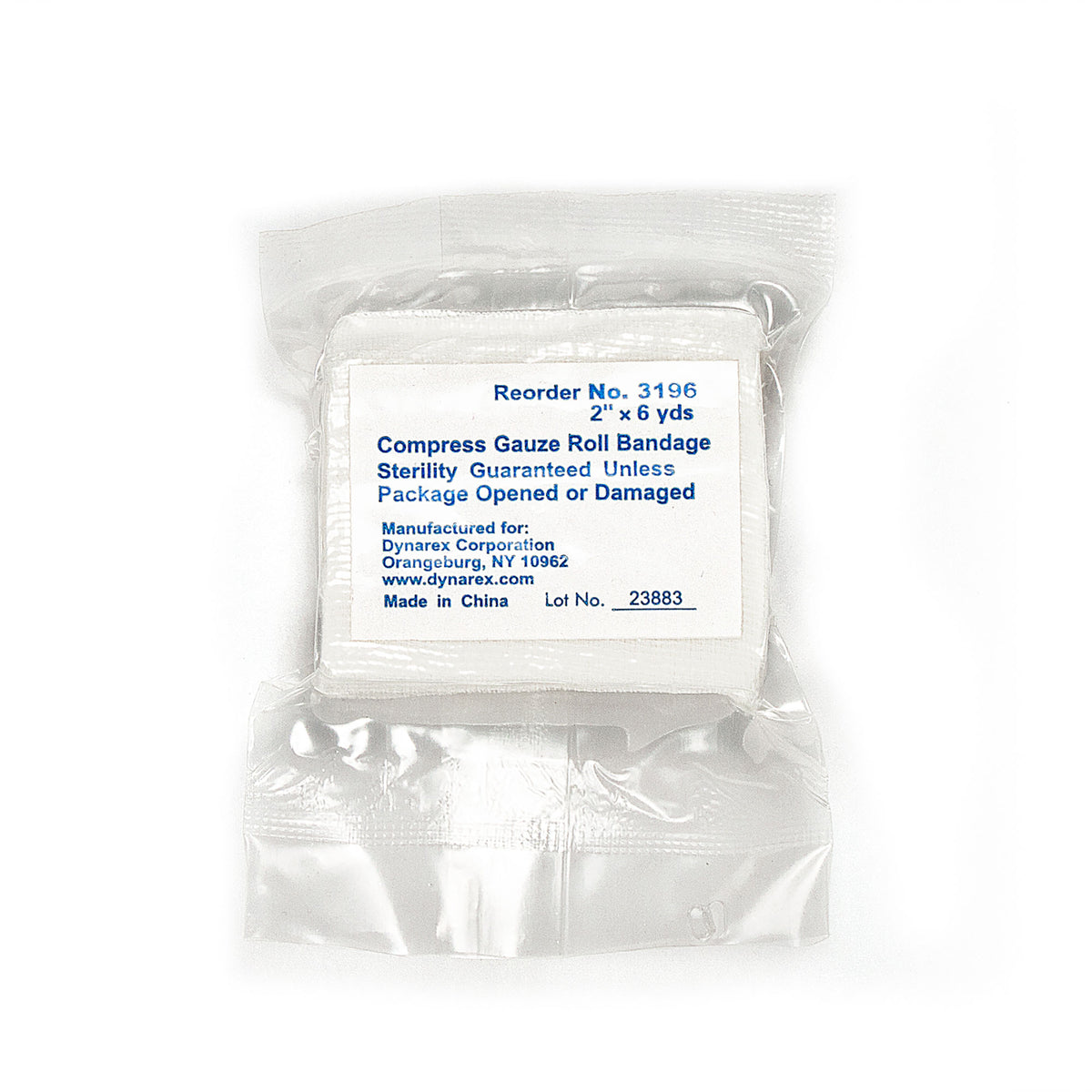 Dynarex Compress Gauze Roll Bandage 2" x 6 yd