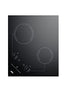 115V 2-burner radiant cooktop with smooth black ceramic glass surface and preinstalled cord