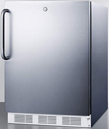 Full-size top mount refrigerator-freezer with icemaker  in stainless steel