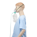 Non-Rebreather Elongated Mask w/ Safety Vent w/ 7' (2.1 m) t Pediatric/Standard Connector