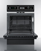 Accucold Gas wall oven in black finish with electronic ignition, digital clock/timer, and oven window for cutouts 22