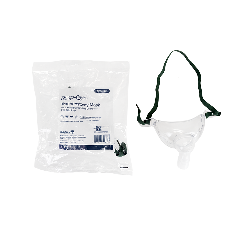 Tracheostomy Mask w/ Swivel Tubing Connector, Accepts 22 mm Adult/One Side Snap Main image