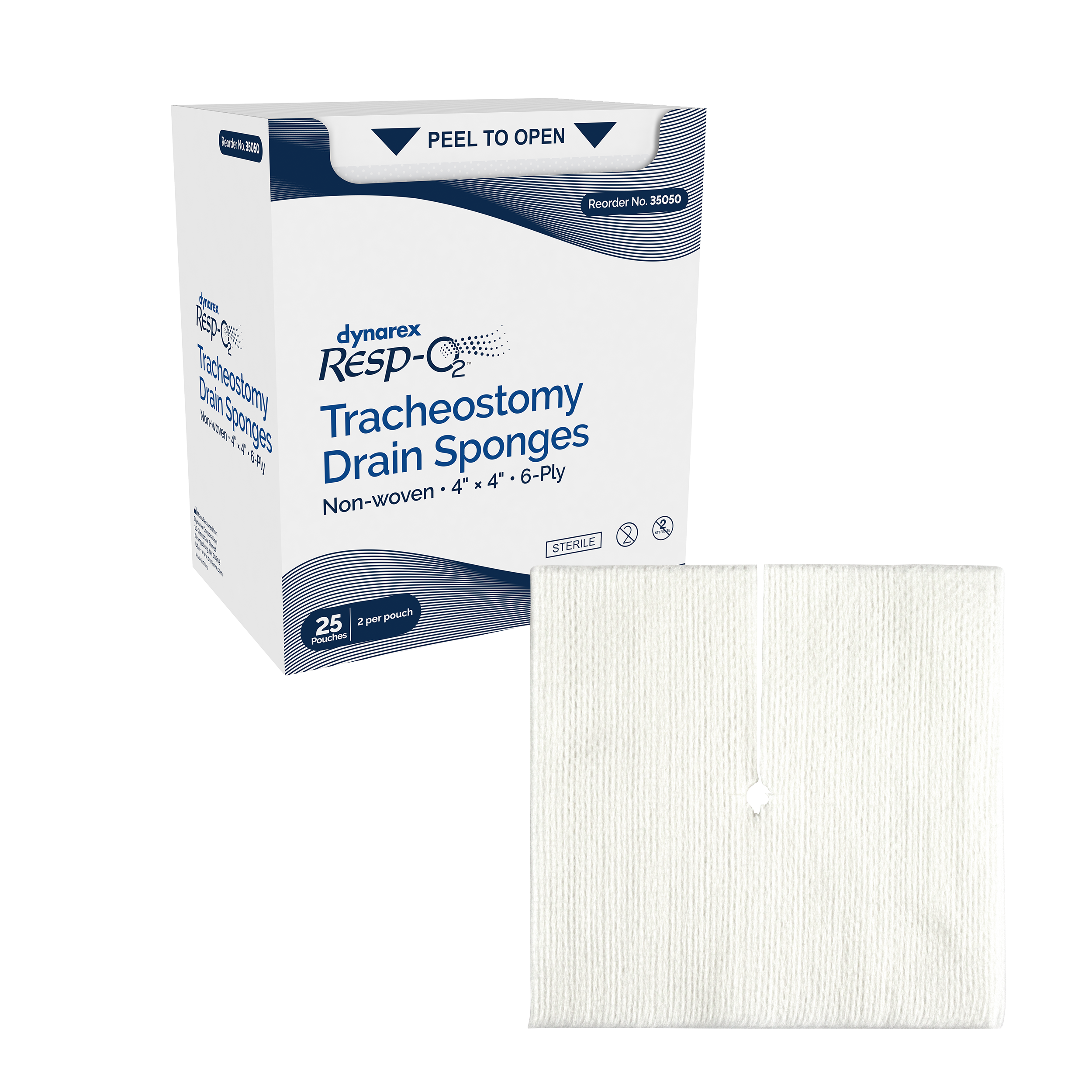 Tracheostomy Drain Sponges, Non-Woven Code: 35050 Main image