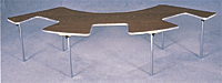 Bailey Kidney Table, Adult 3 Place - Model 354A