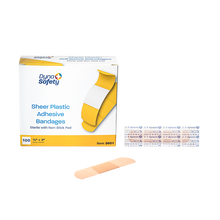 Sheer Plastic Adhesive Bandages - Sterile