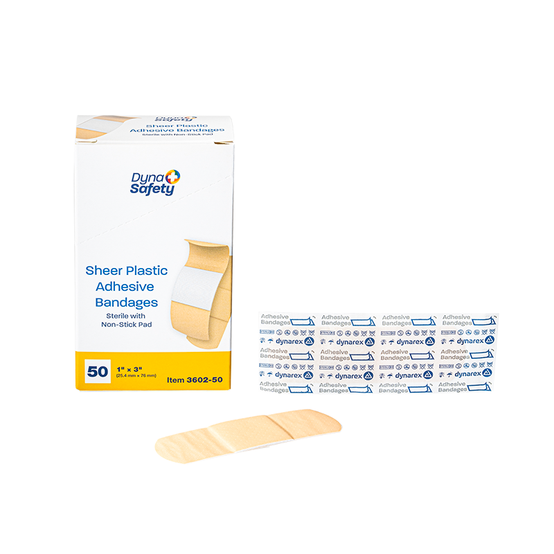 Sheer Plastic Adhesive Bandages - Sterile Code: 3602-50