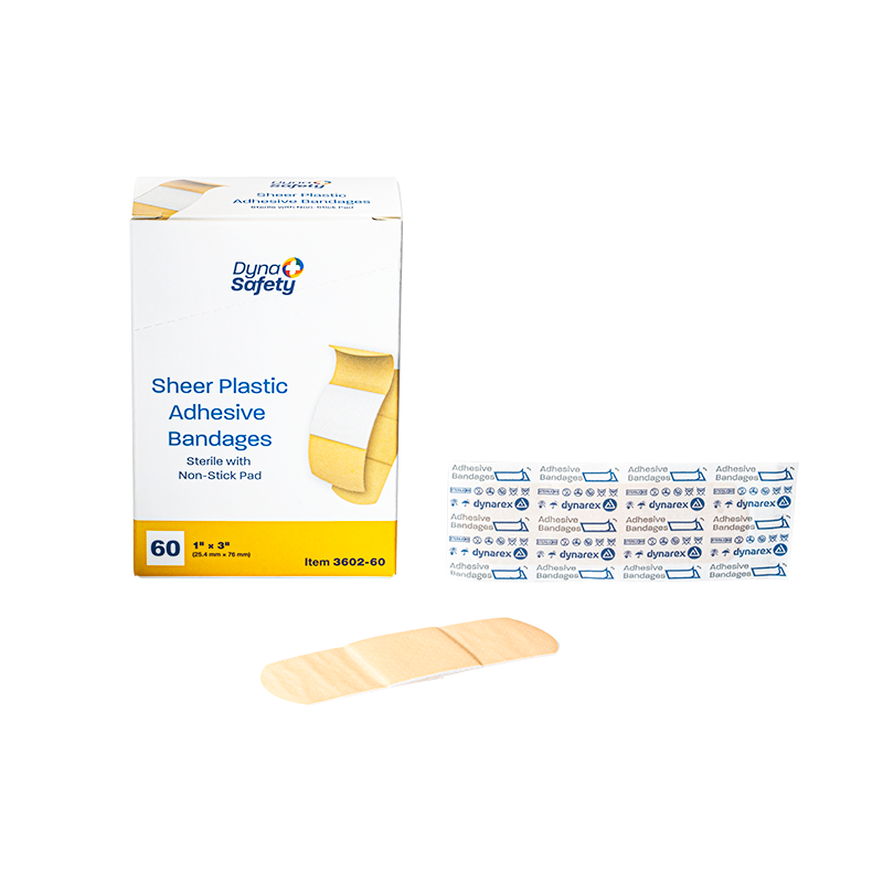Sheer Plastic Adhesive Bandages - Sterile Code: 3602-60