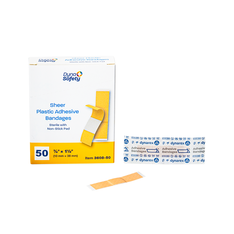 Sheer Plastic Adhesive Bandages - Sterile Code: 3608-50
