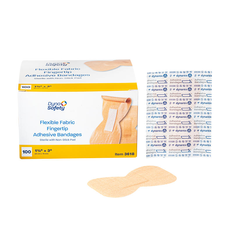 Flexible Fabric Fingertip Adhesive Fabric Bandages - Sterile Code: 3618