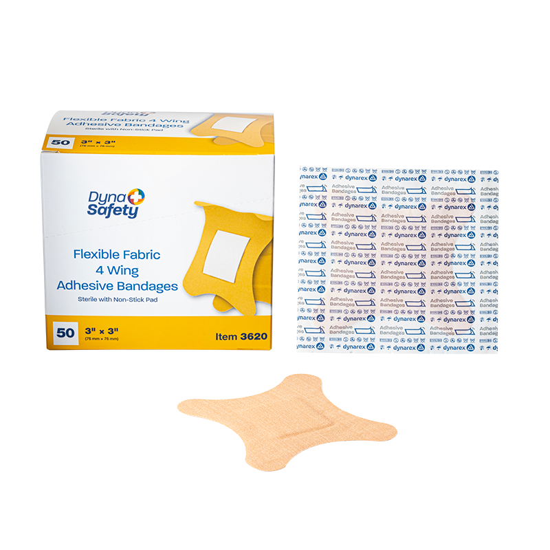Dynarex Adhesive Fabric Bandages Four Wing - Sterile Main image