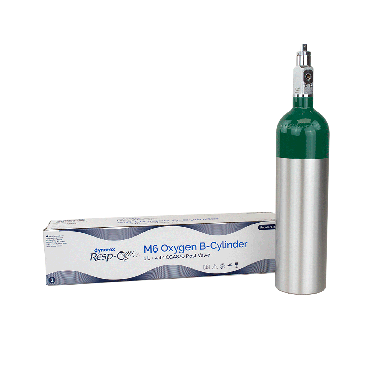 M6 - Oxygen B-Cylinder w/ CGA870 Post Valve Code: 36393