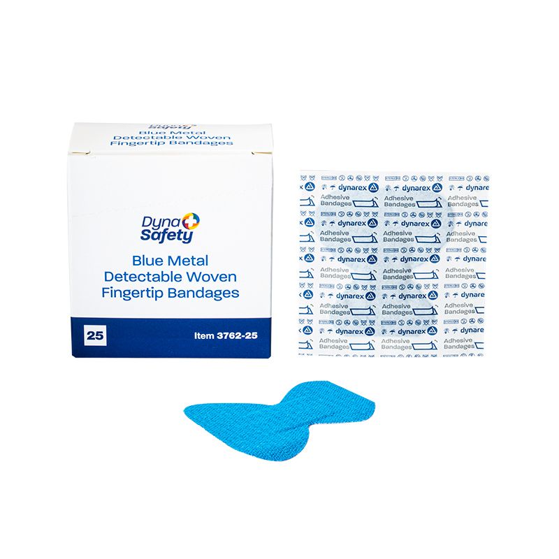 Blue Metal Detectable Woven Bandage Fingertip Code: 3762-25