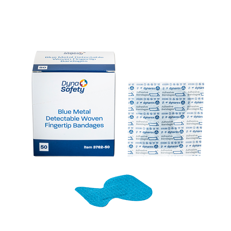 Blue Metal Detectable Woven Bandage Fingertip Code: 3762-50