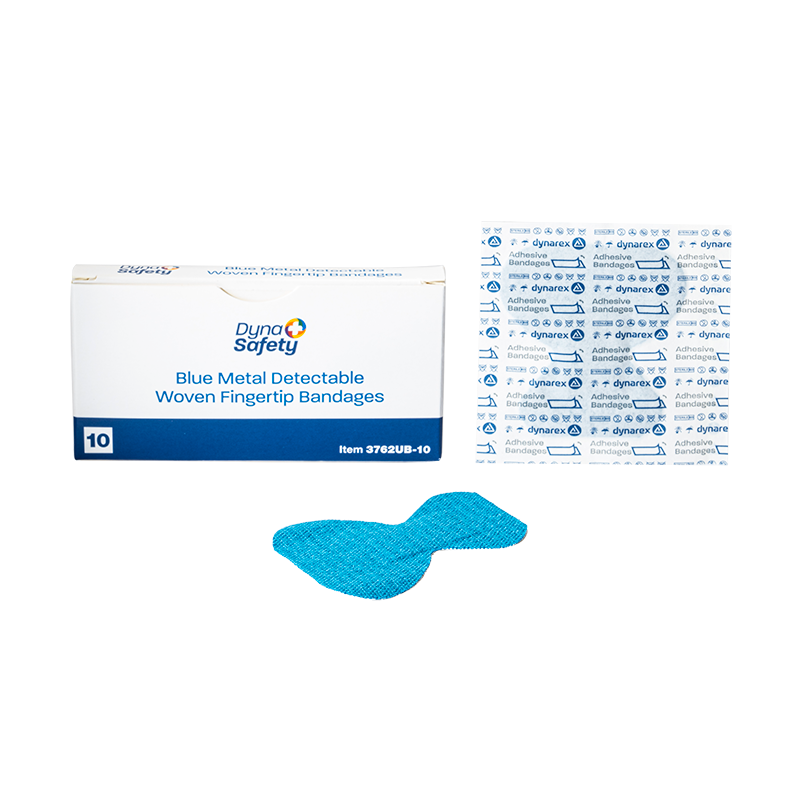 Blue Metal Detectable Woven Bandage Fingertip Code: 3762UB-10 Main image