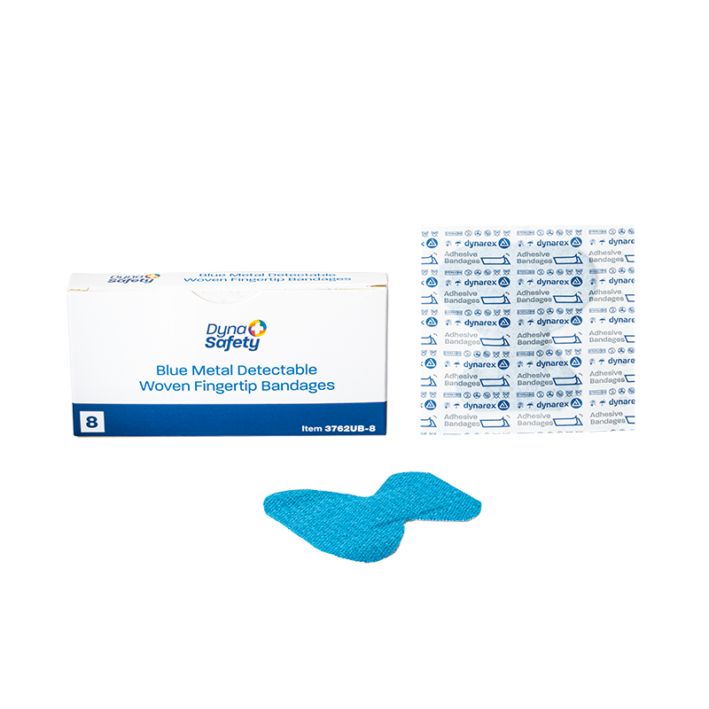 Blue Metal Detectable Woven Bandage Fingertip Code: 3762UB-8