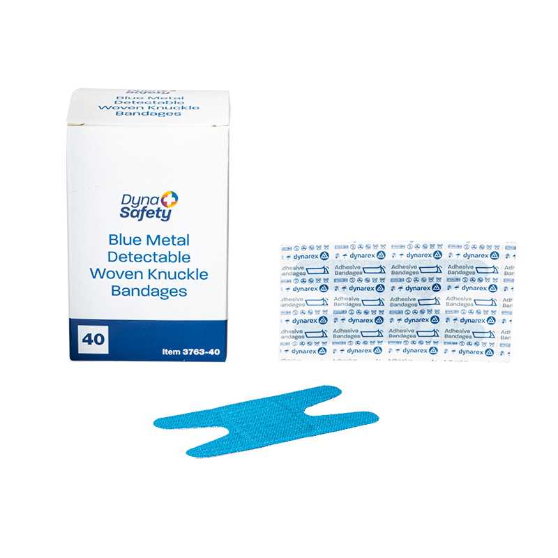 Blue Metal Detectable Woven Bandage - Knuckle Code: 3763-40