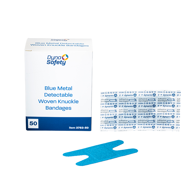 Blue Metal Detectable Woven Bandage - Knuckle Code: 3763-50