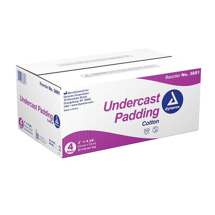 Dynarex Undercast Padding 3" x 4 yd, Cotton