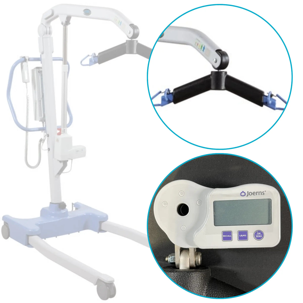 Joerns Hoyer Cradle w/ Scale Kit (White)
